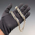 Vintage sterling silver extra thick weave chain necklace 88g